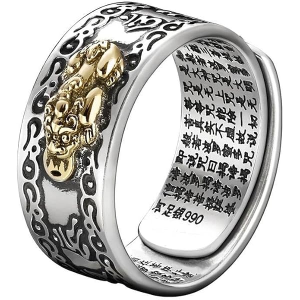 TYMONT Yin Yang Symbol Ring S925 Sterling Silver Tai Chi Bagua